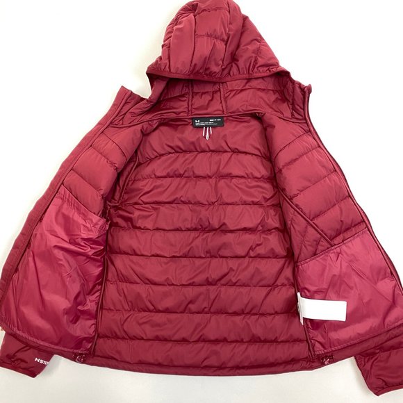 Under Armour Stretch 700 Down Jacket Women's Small 1355833 Burgundy Sample - Picture 8 of 8